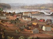 John Mix Stanley Detail from Oregon City on the Willamette River France oil painting artist